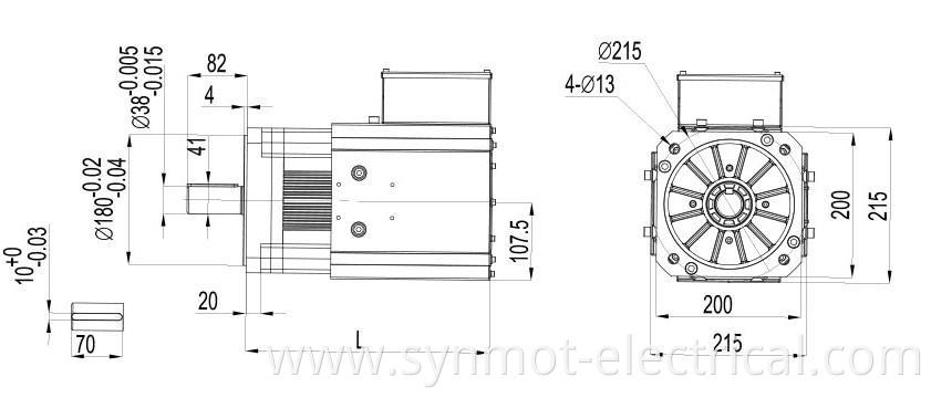 Synmot 33kW 157N.m 2000rpm Permanent Magnet Synchronous servo motors